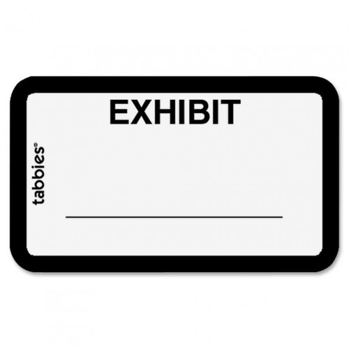 Tabbies Color-Coded Legal Exhibit Labels - 252/Pack