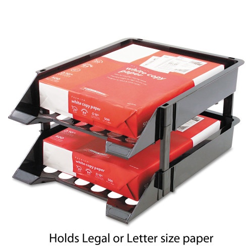 Deflecto Supertray Countertop Tray Set, 2 Sections, Letter to Legal Size Files