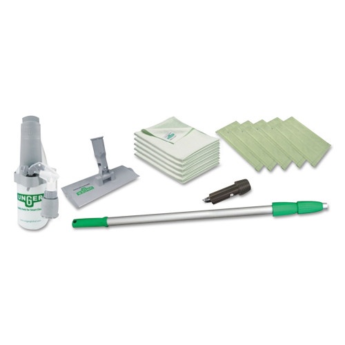 Unger SpeedClean Window Cleaning Kit, 72" to 80" Extension Pole