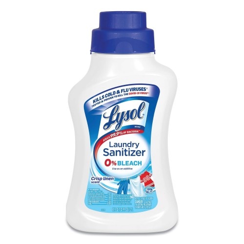 Lysol Brand Laundry Sanitizer, Liquid, Crisp Linen, 41 oz, 6/Carton