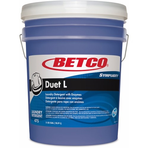 Betco Symplicity Duet L Detergent with Bleach Alternative, 5 Gallon