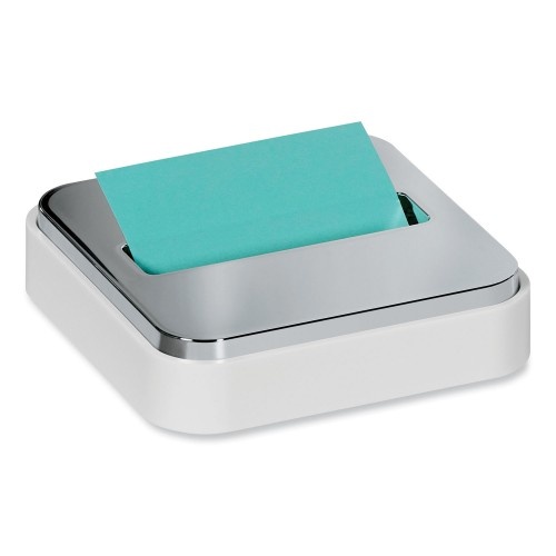 Post-it Steel Top Dispenser, For 3 x 3 Pads, White/Steel