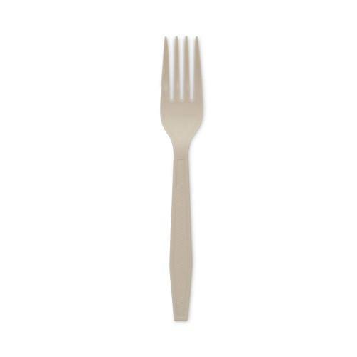 Pactiv EarthChoice PSM Cutlery Heavyweight Fork 6.88 Tan 1000/Carton