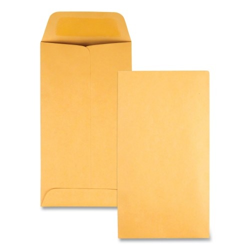 Quality Park Kraft Coin and Small Parts Envelope, #7, Square Flap, Gummed Closure, 3.5 x 6.5, Brown Kraft, 500/Box
