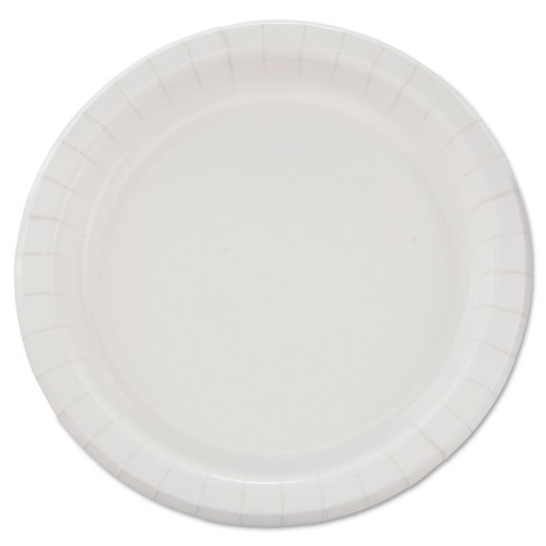 Solo Bare Eco-Forward Clay-Coated Paper Dinnerware Plates, 8.5" Diameter, White, 500/Pack