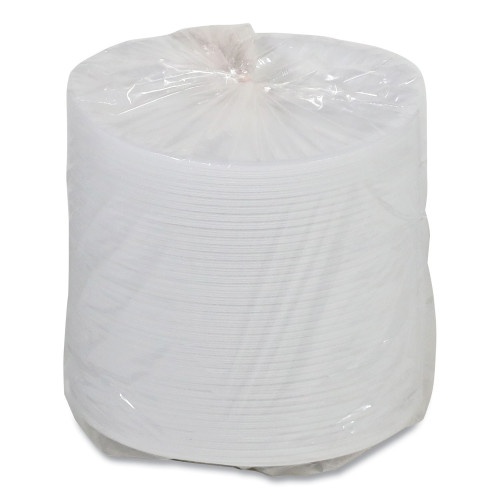 Pactiv Placesetter Satin Non-Laminated Foam Dinnerware Plate, 9" Dia, White, 500/Carton