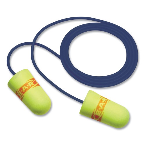 3M E-A-Rsoft Metal Detectable Soft Foam Earplugs, 32 Db Nrr, Yellow
