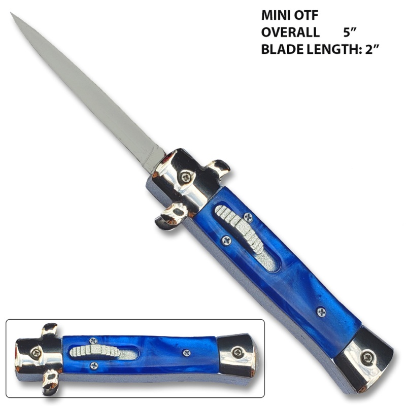 Otf Mini Italian Mafia Milano Knife Blue