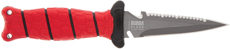 Bubba Blade 3.5" Pointed Dive Knife With Non-Slip Grip Handle