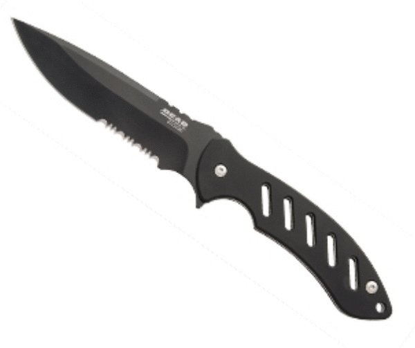 Bear & Son 61517 - Brisk 1.0: 9 3/4 In. Black Blade Black Fixed Blade