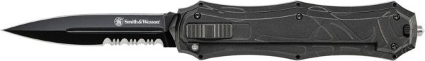 Smith & Wesson Otf Assist- Finger Actuator- Black 40% Serrated Spear p