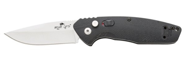 Bear & Son - 4 1/8 In. Auto Bold Action X Black G10 W/Bead Blade