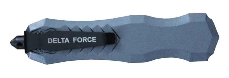 Delta Force Hd Otf Automatic Dagger Knife Gray (3.75" Two-Tone)