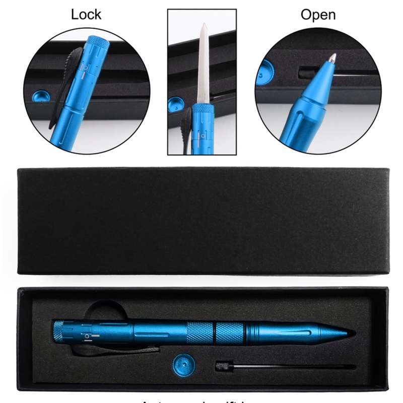 Tactical Executive Auto Pen Knife Blue Otf
