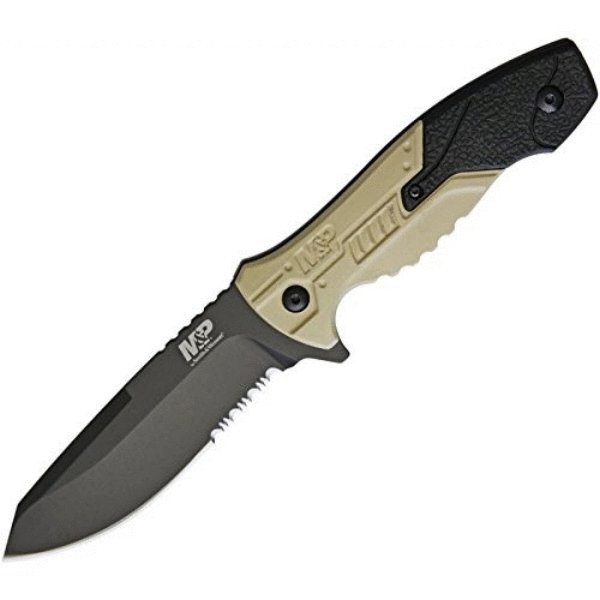 S&W - M&P Full Tang Tanto Fixed Blade- Aluminum & Rubber Handle- M.O.l