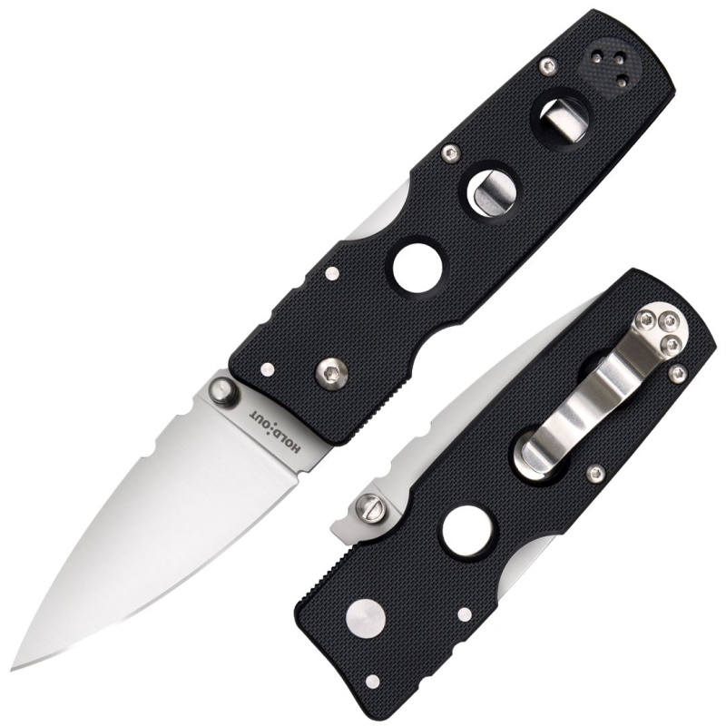 Hold Out 3" Blade Plain Edge Black S35vn