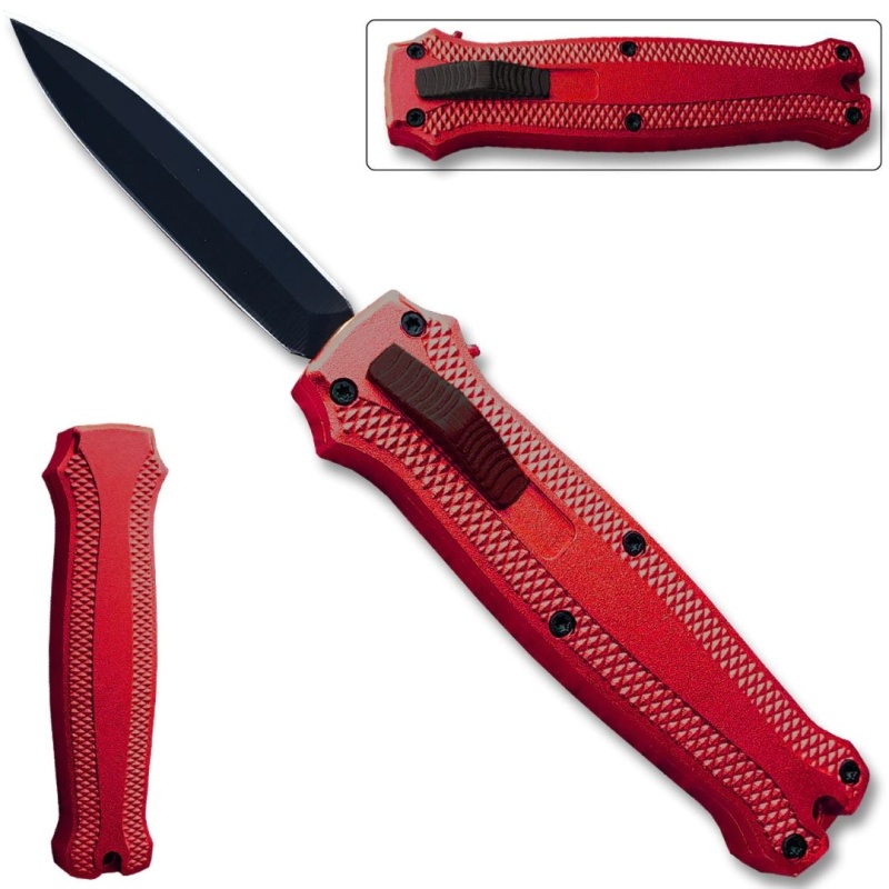 Otf Stiletto Blade Knife Red