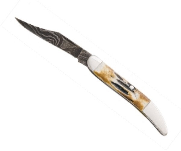 3 In. Genuine India Stag Bone Little Toothpick Damascus