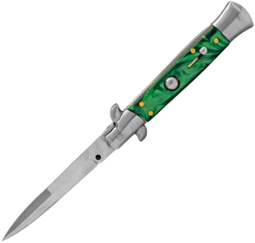 Italian Style 9" Stiletto Green Swirl