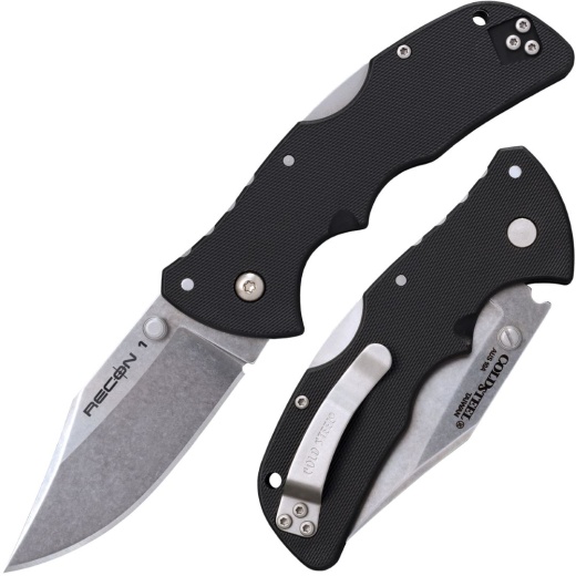 Mini Recon 1 Clip Point Folding Knife 3" Japanese Aus-10A Stonewashed