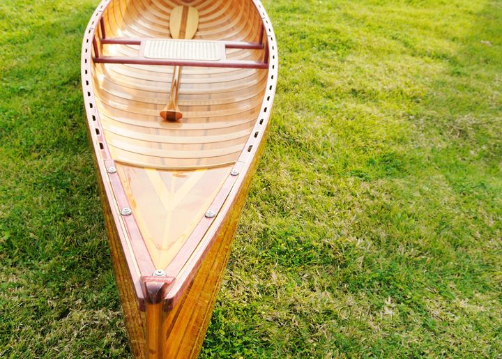 Wooden Canoe With Ribs Curved Bow 10Ft