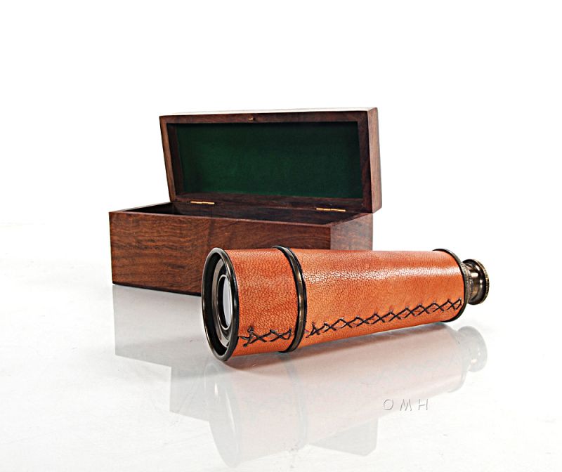 Handheld Telescope In Wood Box