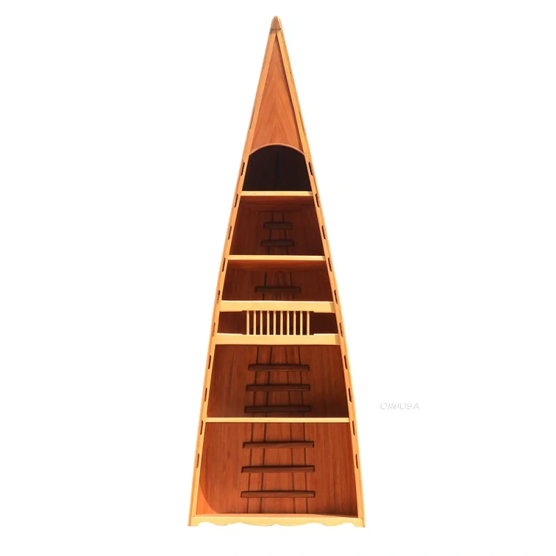 Wooden Canoe Bookshelf