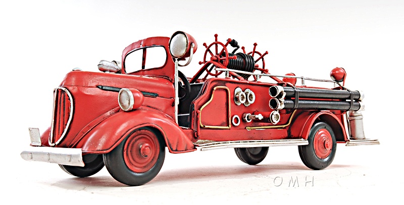 1938 Red Fire Engine Ford 1:40