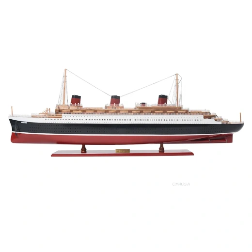 Normandie Painted Large Model Ship