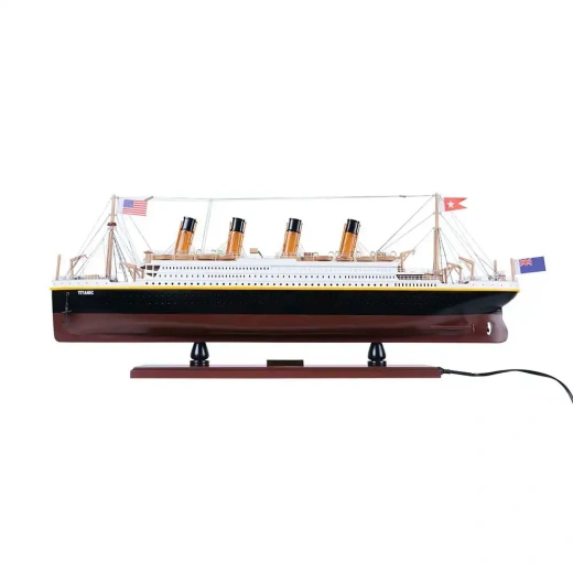 Titanic With Lights Wooden Model
