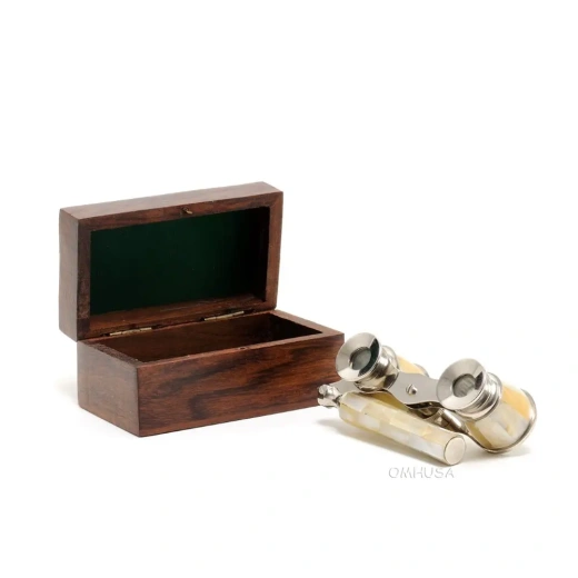 Opera Glasses with Mop in Wood Box