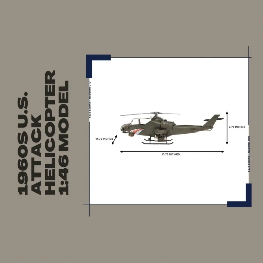 1960S U.S. Attack Helicopter 1:46 Scale Model