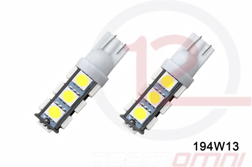 Omni12 194/T10 13 Chip LED Bulb White