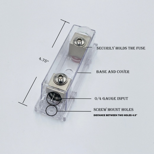 Omni12 ANL Fuse Holder; 1X 0/4 Gauge In 1X 0/4 Gauge Out