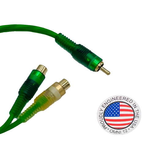 Omni12 RCA Y-Adapter 1-Male to 2-Female, 1-Female to 2-Male