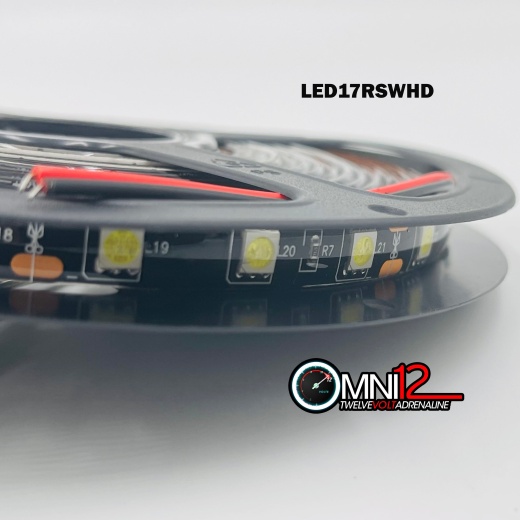 Omni12 High Density SMD LED Strips - 17FT Rolled Flat Flexible Strips with Cut Marks