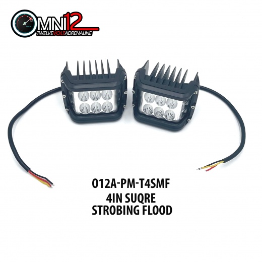 Omni12 Point Man Series 4In Square Strobing Spot Light O12a-Pm-T4smf