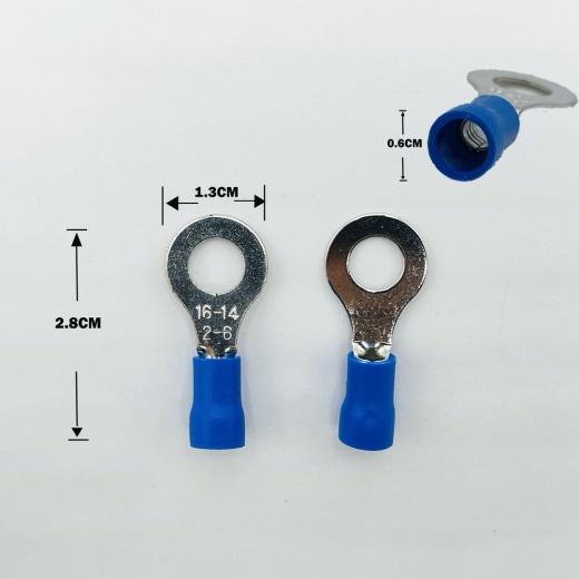 16-14 Gauge Ring Terminals - High Quality Insulated Crimp Terminals from Omni12
