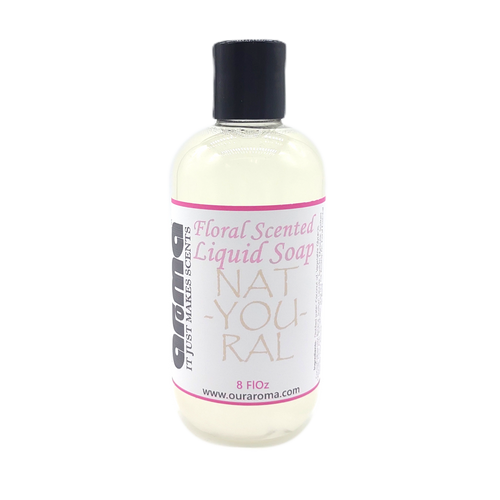 Our Aroma Natural All-In-One Floral Scented Shower, Shampoo Liquid Soap- 8 Floz, Scent: Floral Scent, Size: 8 Fl Oz / 236Ml, Quantity: 1