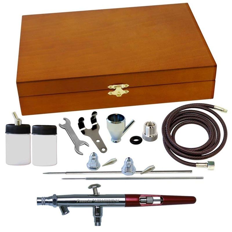 Paasche Millennium Airbrush Set with Deluxe Wood Carrying Case