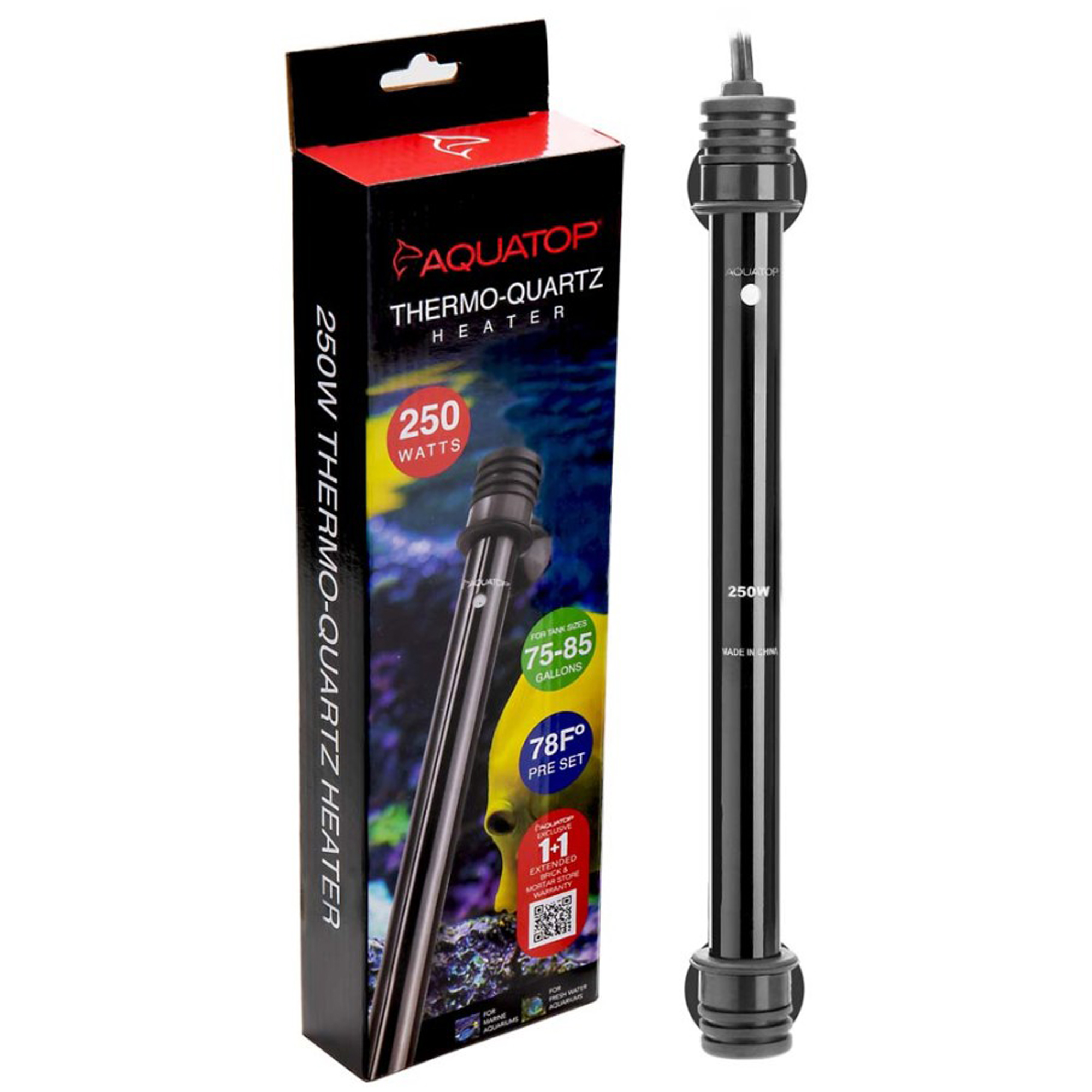Aquatop Thermoquartz Submersible Electronic Preset Aquarium Heater 1Ea