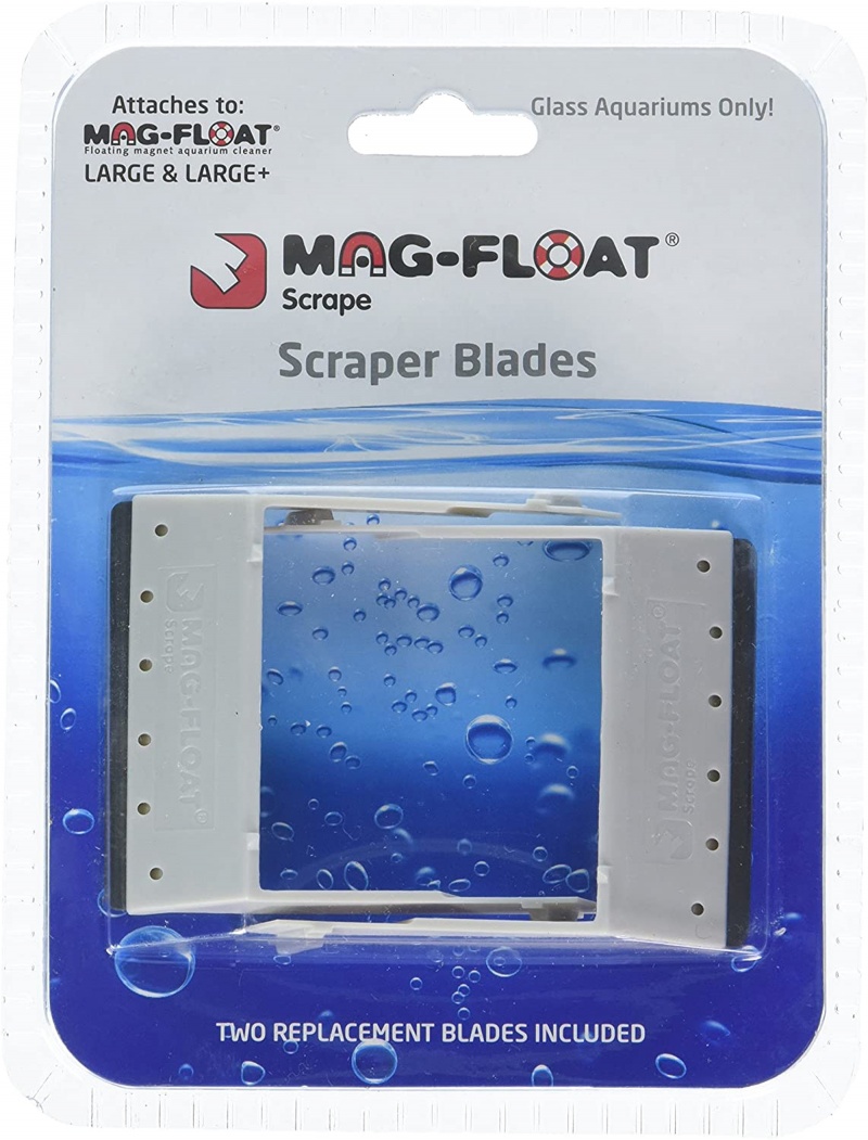 MagFloat Replacement Scrapers For Glass Aquariums Grey, White Large Large+ 2 Pack