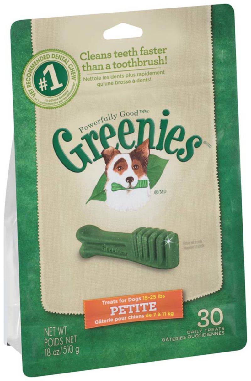 Greenies Original Dog Dental Treat 18 Oz 30 Count Petite