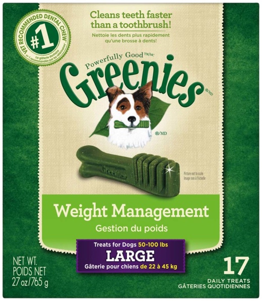 Greenies Weight Management Dog Dental Treat 27 Oz 17 Count Large