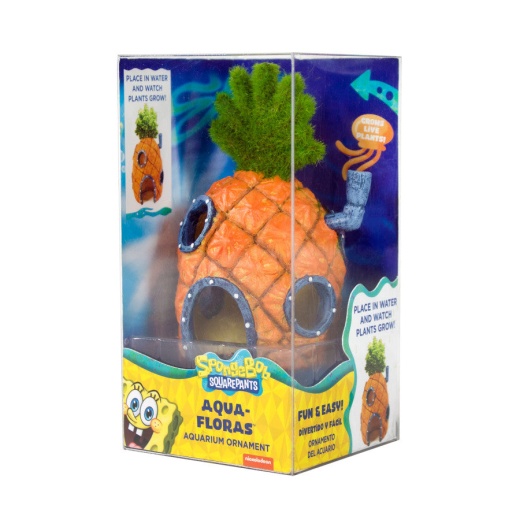 Spongebob Aqua-Floras Living Pineapple House Aquarium Ornament 1Ea/Md