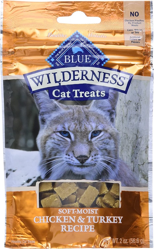 BLUE Wilderness Cat Chicken Turkey 2Oz - Soft and Meaty Treats for Cats
