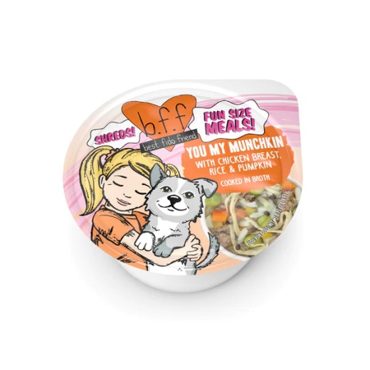 Bff Dog You My Munchkin Chicken Rice & Pumpkin Cup 2.7Oz - Delicious, Nutritious, and Convenient Dog Treat