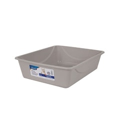 Petmate Basic Cat Litter Pan Mouse Gray, Medium (Case Of 12)