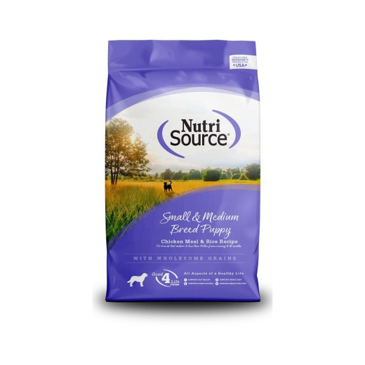 Nutrisource Small & Medium Breed Puppy Dry Dog Food Chicken & Rice 1.5Lb