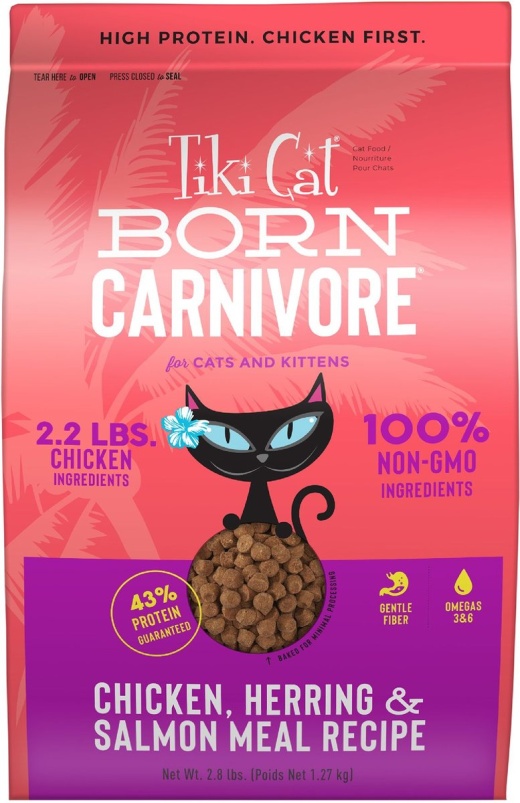 Tiki Pet Cat Carnivore Grain Free Chicken And Herring 2.8Lbs